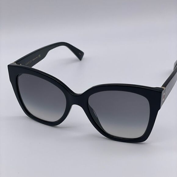 BRAND NEW GUCCI GG0459S 001 Black/Gold/Grey Women Sunglasses - Picture 9 of 13